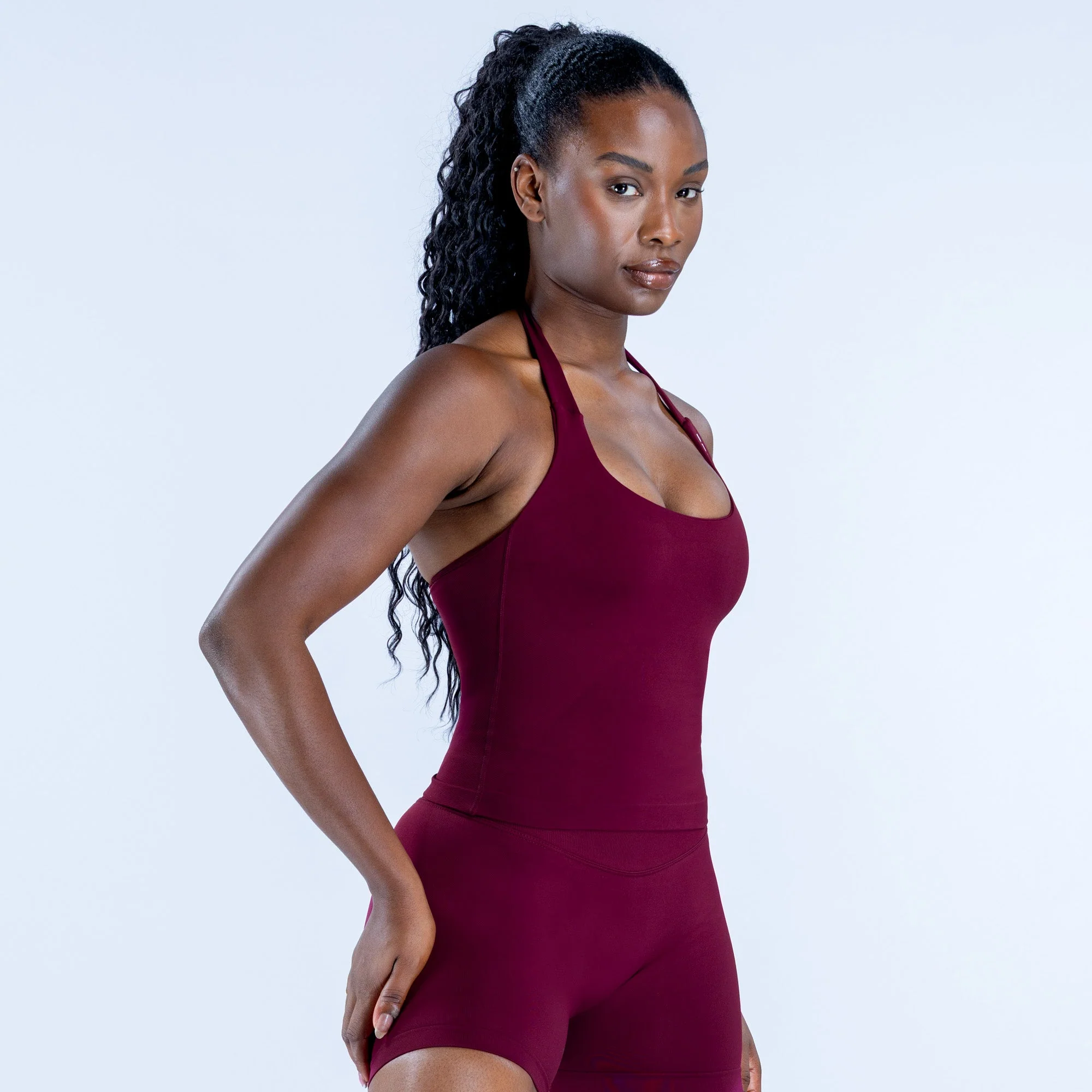 Impact halter top Bordeaux - 4